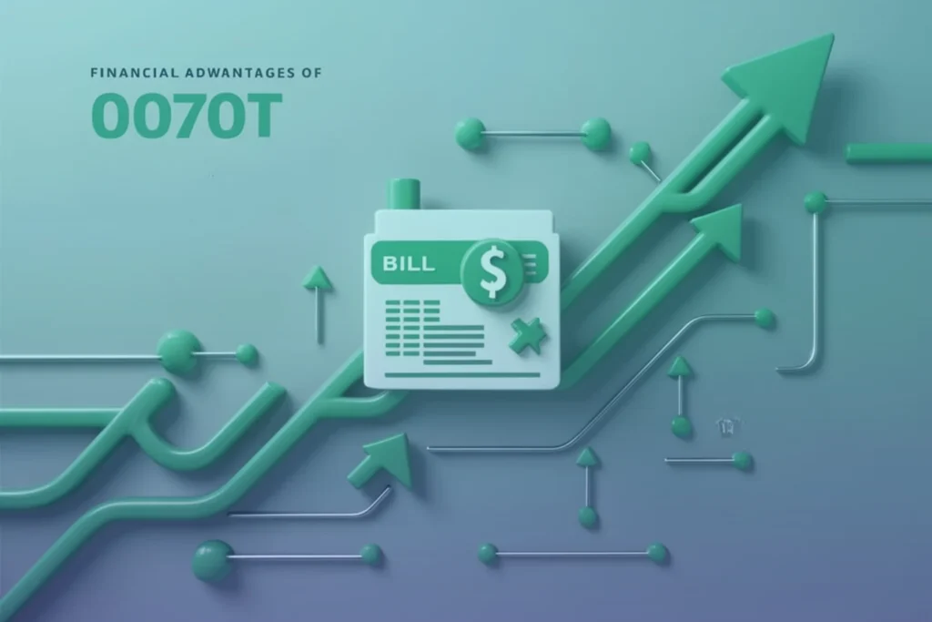 CPT Code 0770T: Un Paso Innovador en la Rehabilitación con Realidad Virtual 1 Gráfico de facturación médica con flechas ascendentes que representan el crecimiento financiero vinculado al código 0070T.